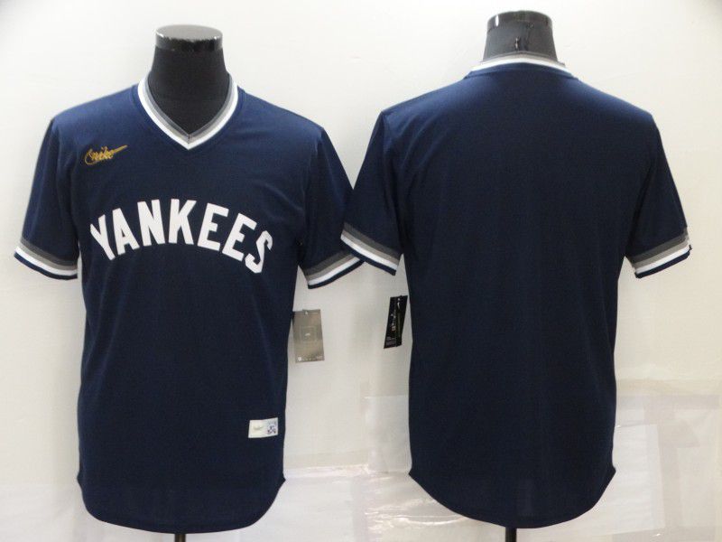 Men New York Yankees Blank Blue Game Nike 2022 MLB Jersey->new york yankees->MLB Jersey